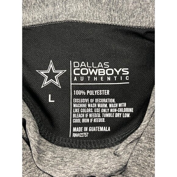 Dallas Cowboys Authentic Size Large L Gray Polo Shirt NFL Mirage Polo Men New - Picture 6 of 8